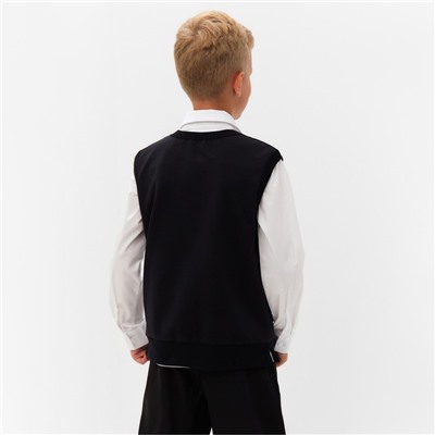 Жилетка для мальчика MINAKU: School Collection, цвет чёрный, рост 122 см