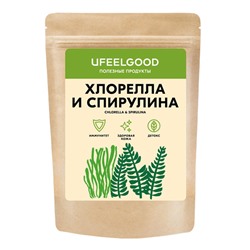 Спирулина и хлорелла прессованные в таблетках Ufeelgood, 200 г