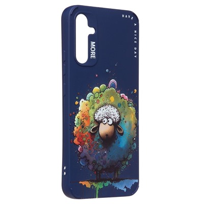 Чехол-накладка - SC335 для "Samsung Galaxy A34"  (овечка) (dark blue) (227134)