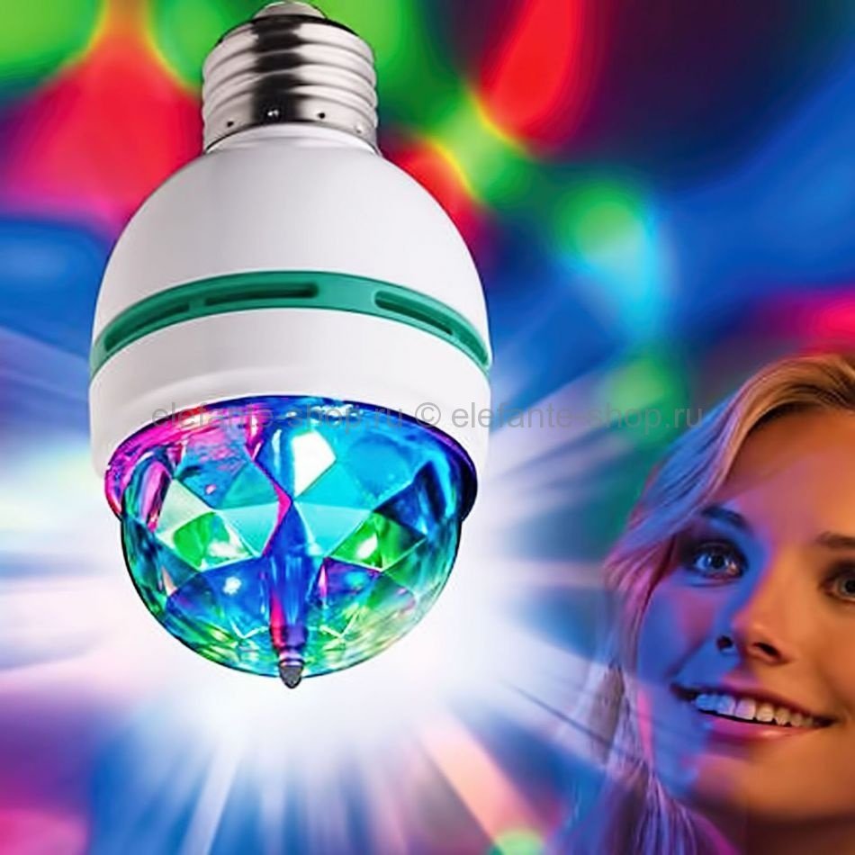 Вращающаяся led диско-лампа 
