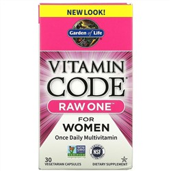 Garden of Life, Vitamin Code, Raw One For Women Once Daily Multivitamin, 30 Vegetarian Capsules