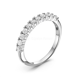 Кольцо из серебра с фианитам родированное 925 пробы к-7237р200