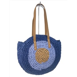 Женская плетеная сумка из соломы, цвет синий