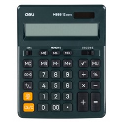 Калькулятор 12 разрядов EM888F-green 155х30х200 мм зеленый (1656443) Deli