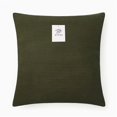 Чехол на подушку Этель Velour 43*43 см,  цв.зеленый, 100% полиэстер