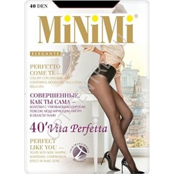 Vita Perfetta 40 Minimi Прозрачные корректирующие колготки плотностью 40 ден, с широким (20 см) утягивающим поясом