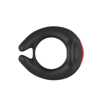 Черное эрекционное виброкольцо Cock Ring с пультом ДУ