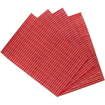Салфетка для стола 4 штуки 43.5х30 см / S-157 /уп 50/ ПРОМО АКЦИЯ  (Красный)