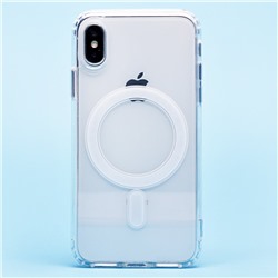 Чехол-накладка - SM006 SafeMag для "Apple iPhone X/iPhone XS" (прозрачный)