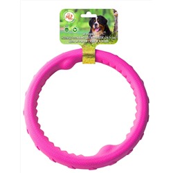 408168 Зооник Игрушка "Кольцо плавающее большое" (пластикат, 24,5 см), розовая
