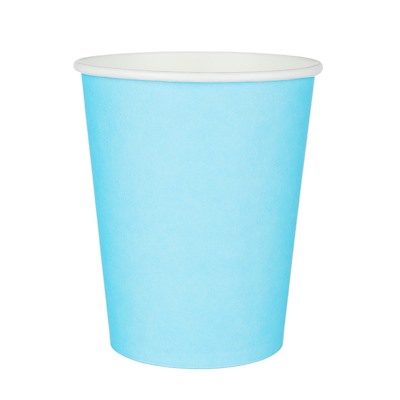 Набор бумажных стаканов 6шт, 250 мл, цвет- голубой