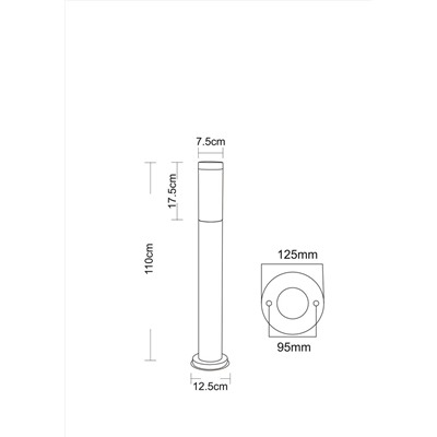 Ландшафтный светильник Arte Lamp SALIRE A3157PA-1SS