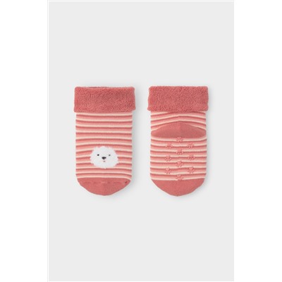 Носки теплые махровые со стоперами для девочки Crockid К 9508/55 ФВ
