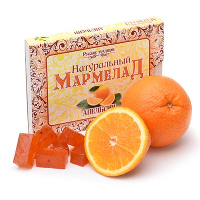 Натуральный мармелад "Русские традиции" Апельсин, 160г  (15шт/кор)