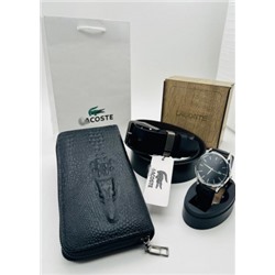 Подарочный набор для мужчины ремень, кошелек, часы + коробка #21214678