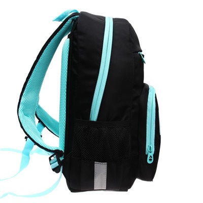 Рюкзак школьный, 40 х 25 х 13 см, Grizzly 364, эргономичная спинка, чёрный RG-364-4_1