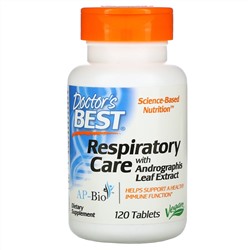 Doctor's Best, Respiratory Care with Andrographis Leaf Extract, 120 Tablets