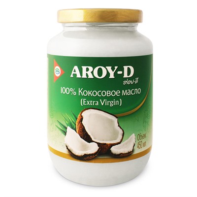 Кокосовое масло 100% Extra virgin Aroy-D, 180 мл