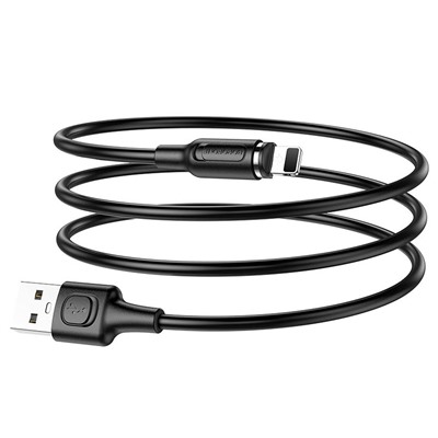 Кабель USB - Apple lightning Borofone BX41 Amiable магнитный  100см 2,4A  (black)