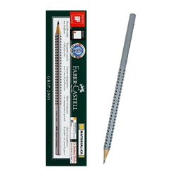 Карандаш чёрнографитный Faber-Castell Grip 2001 B профессиональный, трёхгранный корпус, массажные шашечки