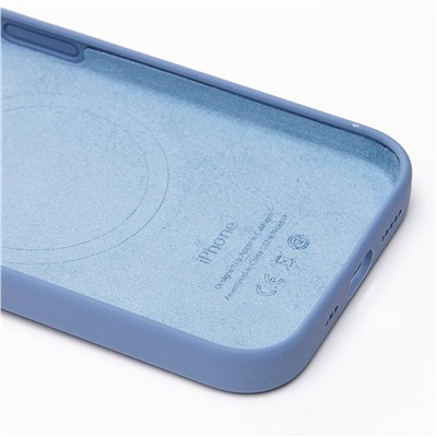 Чехол-накладка ORG Silicone Case SafeMag с анимацией для "Apple iPhone 15 Pro" (winter blue)