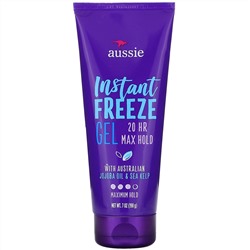 Aussie, Instant Freeze Gel, гель для укладки волос с маслом австралийского жожоба и бурыми водорослями, максимальная фиксация, 198 г (7 унций)