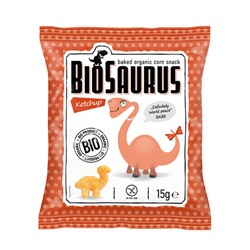 Cнеки кукурузные с кетчупом BioSaurus, 15 г