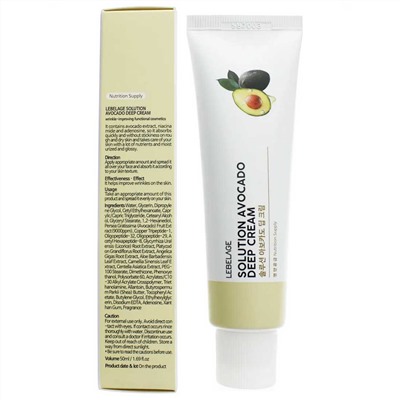 Lebelage Крем для лица с экстрактом авокадо / Solution Avocado Deep Cream, 50 мл