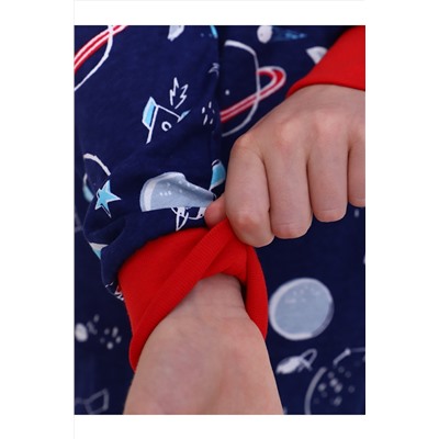 Детская пижама с брюками Вселенная дл. рукав НАТАЛИ #896361