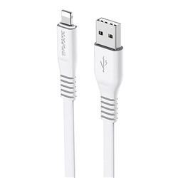 Кабель USB - Apple lightning Borofone BX23 Wide  100см 2,4A  (white)