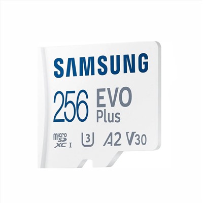 Карта флэш-памяти MicroSD 256 Гб Samsung +SD адаптер (class 10) UHS-1 U3+ Evo Plus (до130 MB/s)