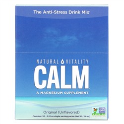 Natural Vitality, CALM, The Anti-Stress Drink Mix, Original (Unflavored), 30 Single Serving Packs, 0.12 oz (3.3 g) Each