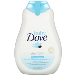 Dove, Baby, насыщенный увлажняющий шампунь, 384 мл