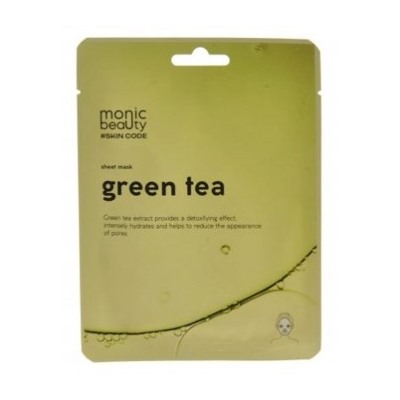 Корея Маска тканевая для лица Monic Beauty Зелёный Чай 25г