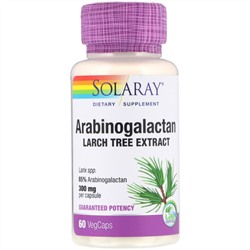 Solaray, Arabinogalactan Leaf Extract, 300 mg, 60 Vegcaps