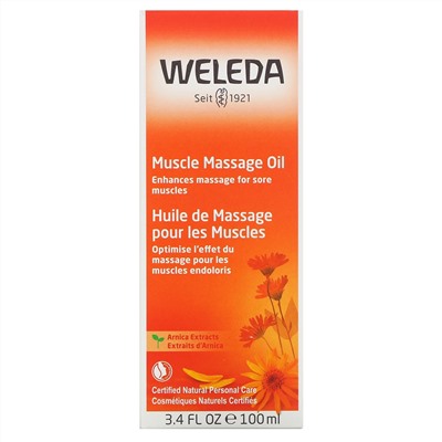 Weleda, Массажное масло для мышц, экстракт арники, 3,4 жидкой унции (100 мл)