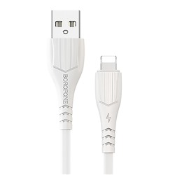 Кабель USB - Apple lightning Borofone BX37 Wieldy  100см 2,4A  (white)