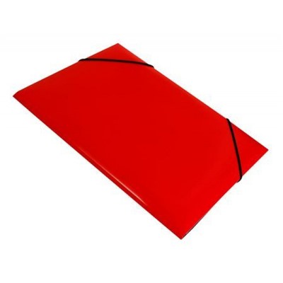 Папка на резинке А4 DeLuxe DL510RED 0.7мм красная, корешок 30мм (1135781) Бюрократ