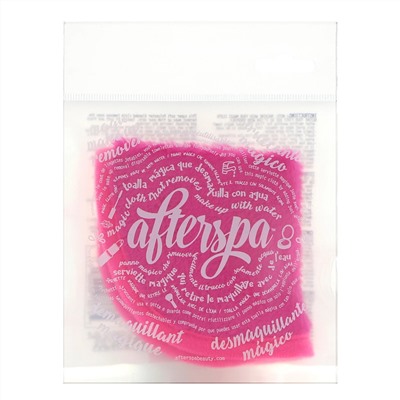 AfterSpa, Волшебная многоразовая салфетка для снятия макияжа — мини, розовая, 1 салфетка