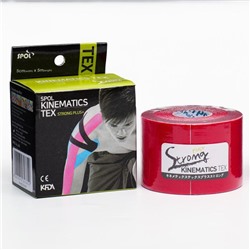 Кинезио тейп Spol Tape Strong корейский, 5 см x 5 м, красный