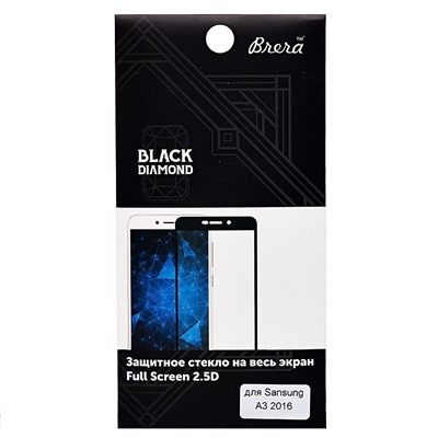 Защитное стекло Full Screen Brera 2,5D для "Samsung SM-A310 Galaxy A3 2016" (black) (black)