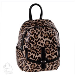 Рюкзак женский кожаный 6033Q leopard Polina&Eiterou