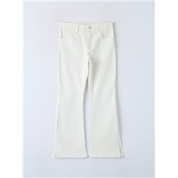 Расклешенные брюки «5 карманов» Белая шерсть