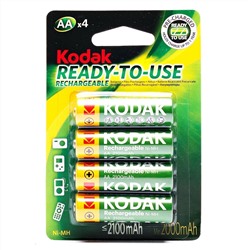Аккумулятор AA Kodak HR6 (4-BL) Pre-Charged 2100 mAh (4/80)