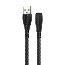 Кабель USB - Apple lightning Borofone BX38 Cool (повр. уп)  100см 2,4A  (black)
