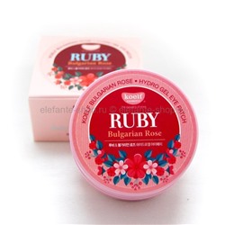 Гидрогелевые патчи для век с рубиновой пудрой и розой Petitfee Koelf Ruby Bulgarian Rose Eye Patch