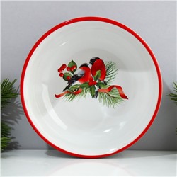 Глубокая тарелка керамическая «Новогодняя сказка», 14.5 см, цвет белый