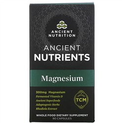 Dr. Axe / Ancient Nutrition, Ancient Nutrients, Magnesium, 300 mg, 90 Capsules