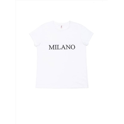 Джемпер женский CONTE Белая футболка из мягкого хлопка с вышивкой  &quot;Milano&quot; LD 1128