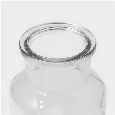 Набор стеклянных банок для сыпучих продуктов с пробковой крышкой Доляна «Парфе», 280 мл, 6,7×12,8 см, 12 шт